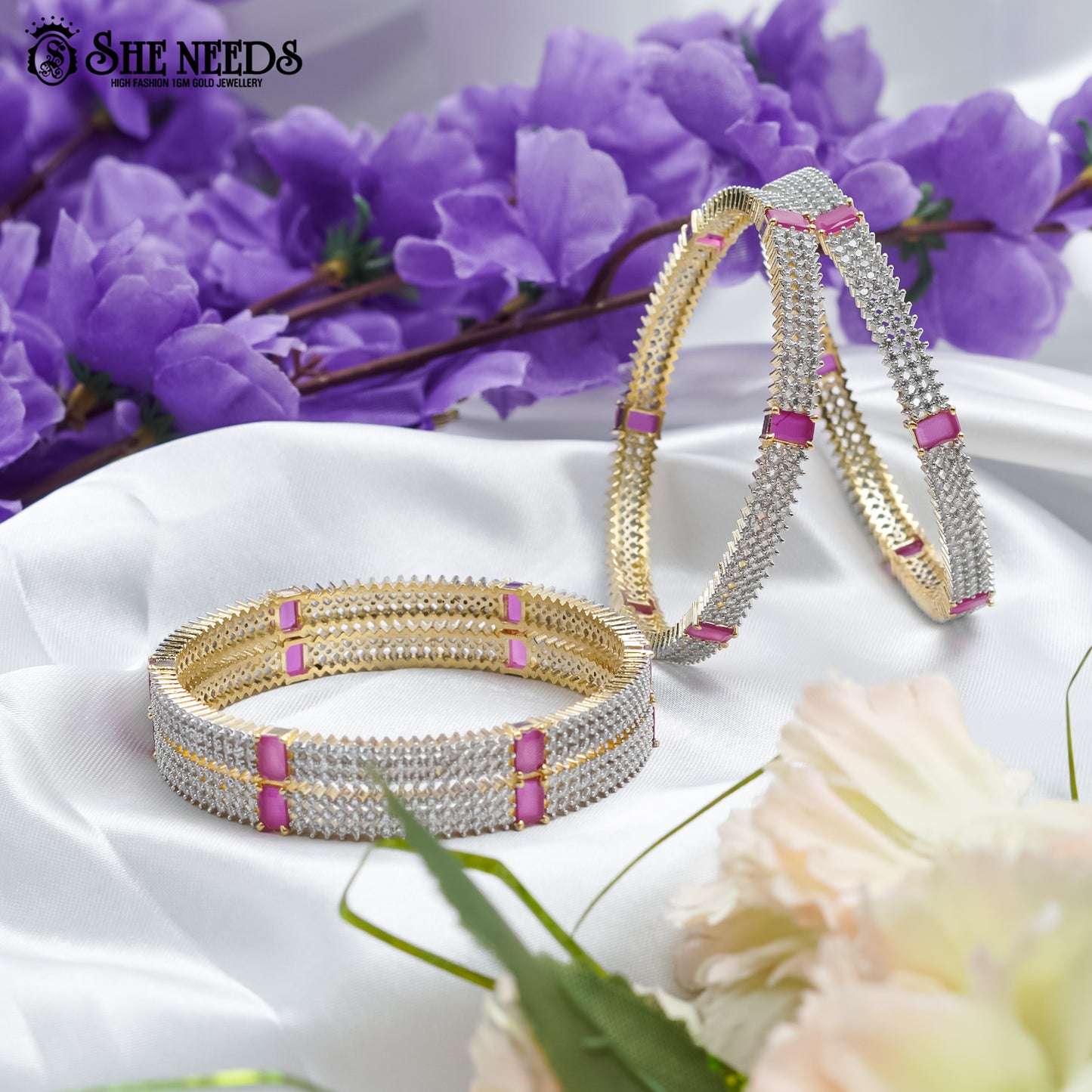 DIAMOND BANGLES (set of 4)
