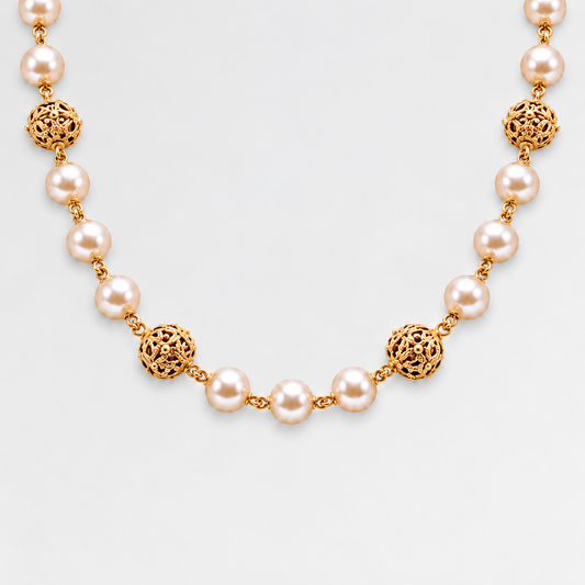 Golden Pearl Radiance Necklace