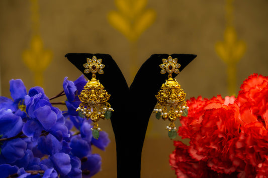 Lakshmi Temple Jhumka Earrings