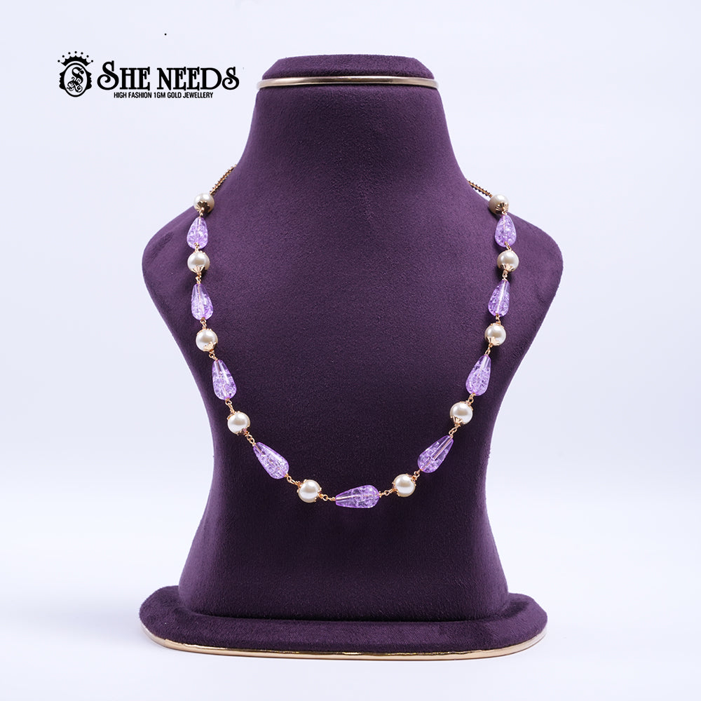 Lavender Pearl Elegance Necklace