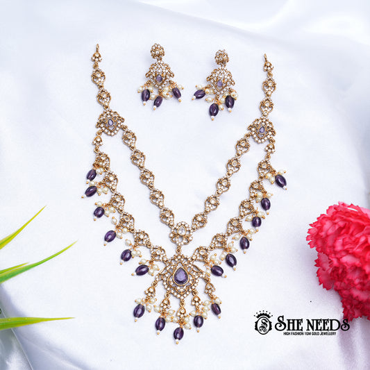 Violet Drop Necklace Set