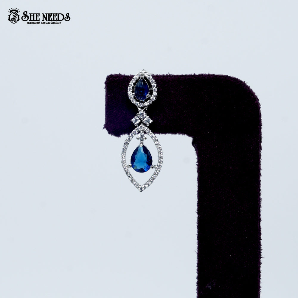 Midnight Grace Rhodium Silver Necklace