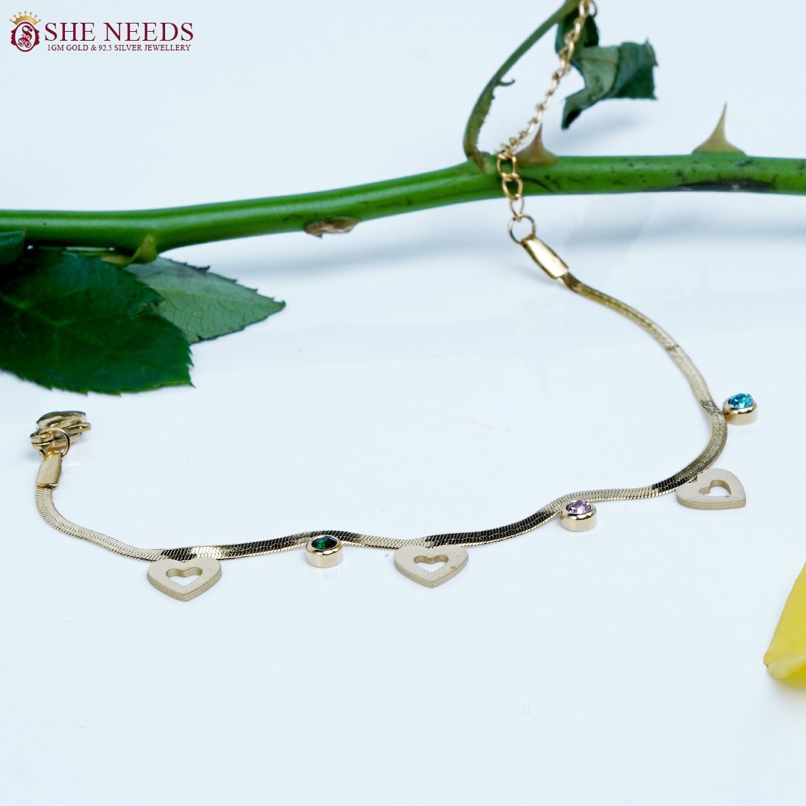 Lucky Love Charm Gold Bracelet