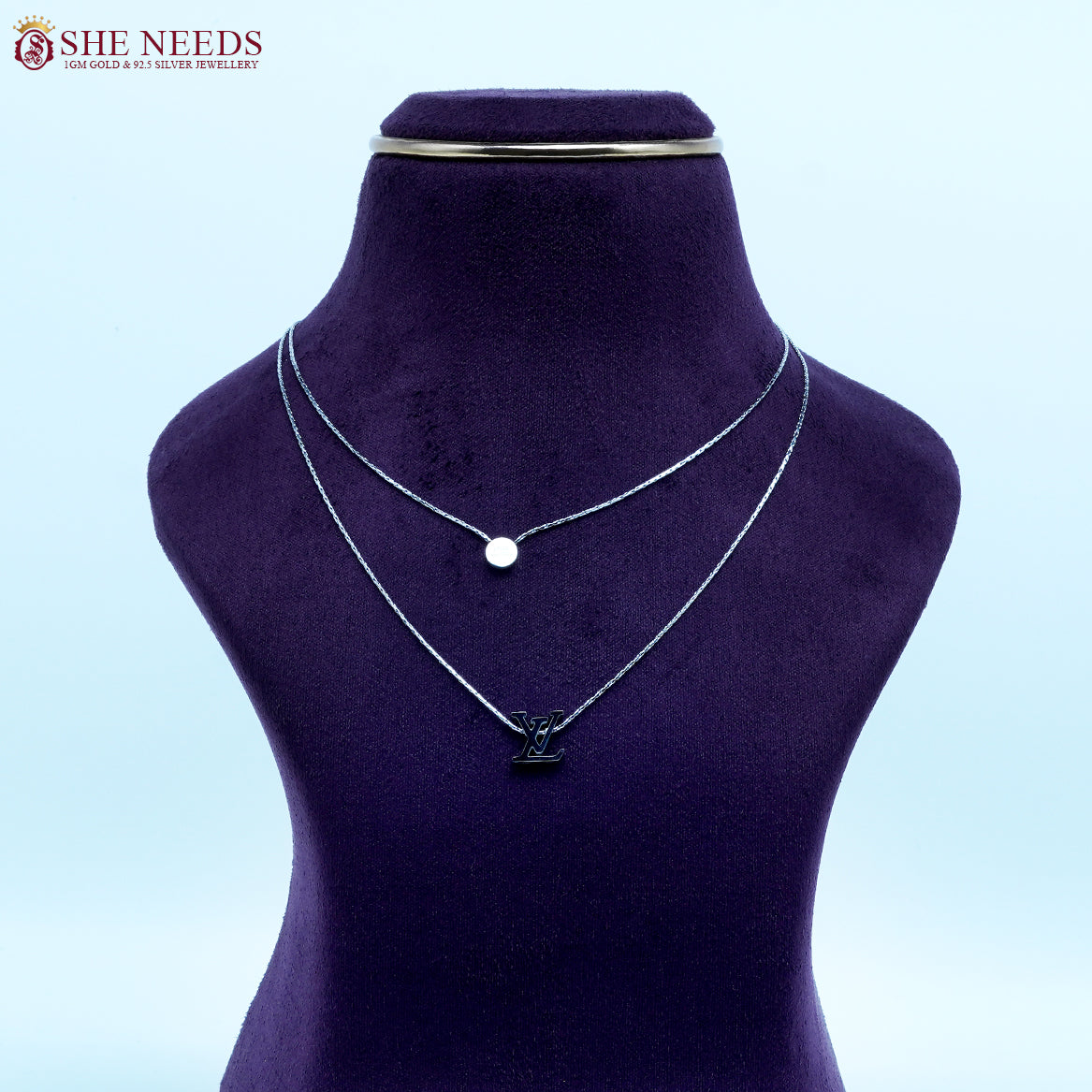 L&V Drop Gold Necklace