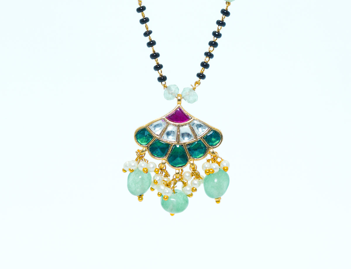 Emerald Charm Traditional Mangalsutra Necklace
