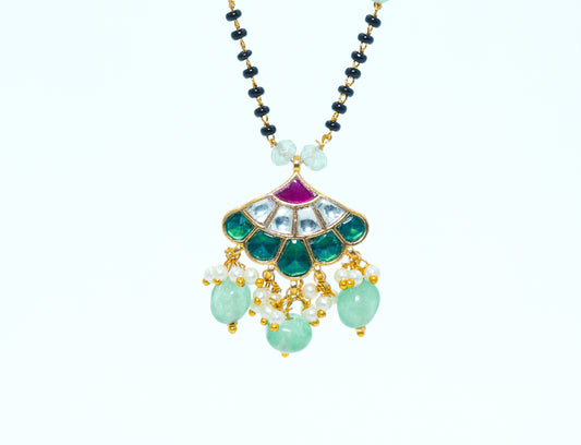 Emerald Charm Traditional Mangalsutra Necklace