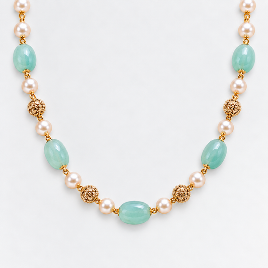 Mint Pearl Elegance Necklace