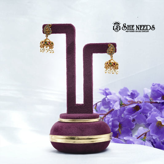 Pearl Jhumka Earrings