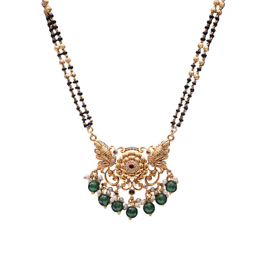 Mangalsutra Necklace BLACK BEADS long