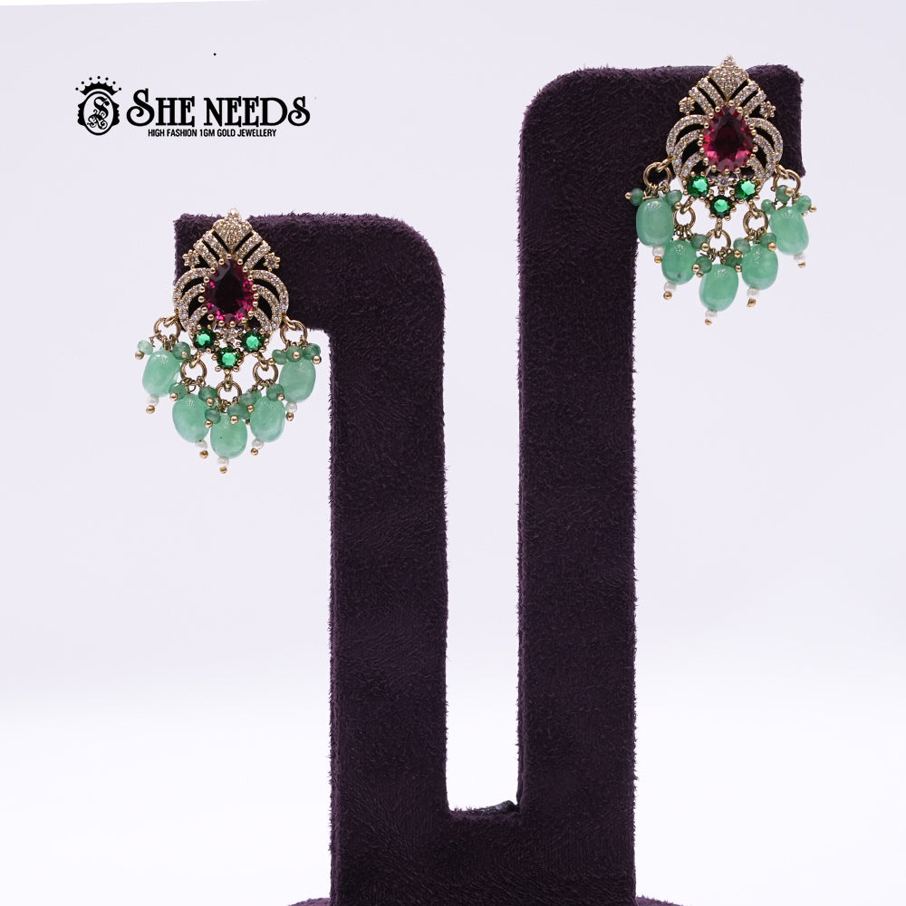 Victorial Bajuband Set (Red and Green Colour mix)