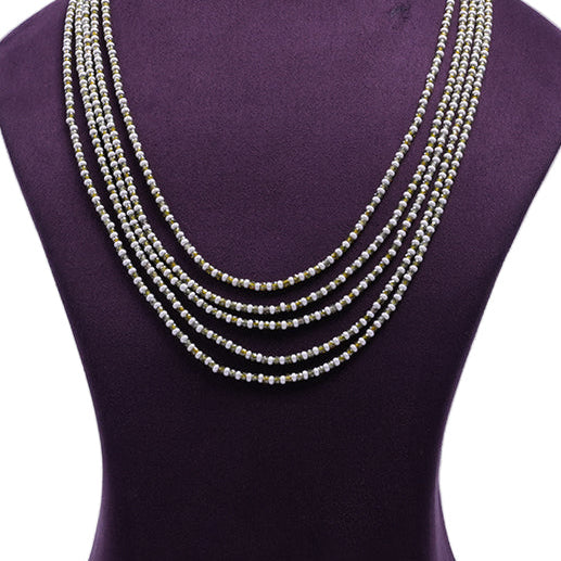 5-Line White Beads Chain