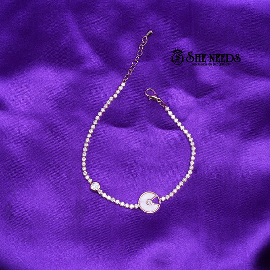 MOTHER OF PEARL HALO BRACELET
