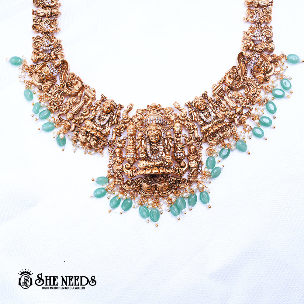 ANTIQUE LAKSHMI NAKSHI LONG NECKLACE
