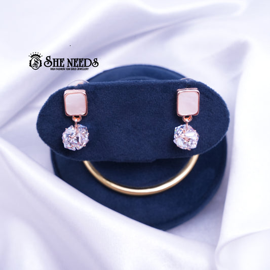 Classic Square Dangle Studs