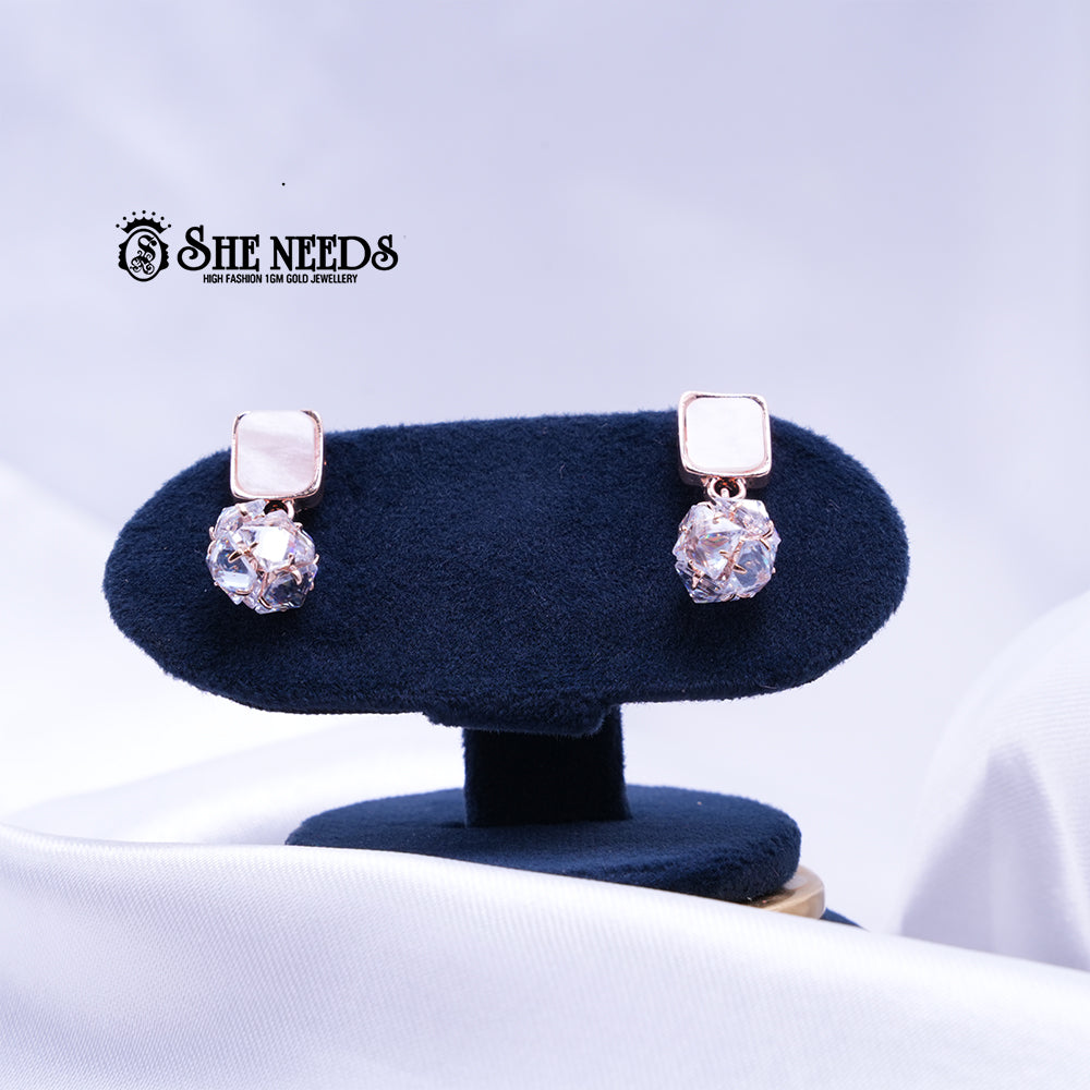 Classic Square Dangle Studs