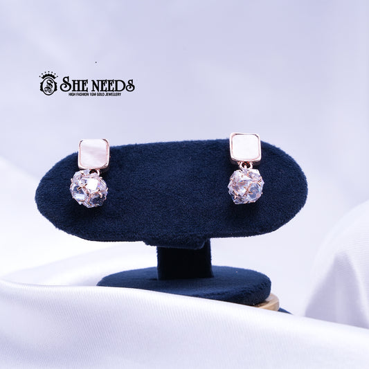 Classic Square Dangle Studs