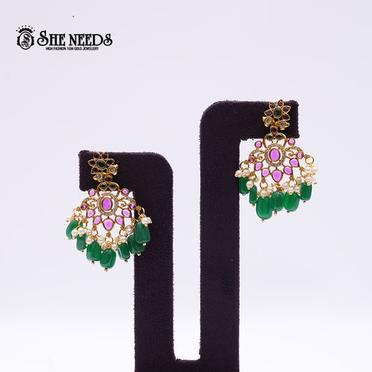 Kempu Long necklace set