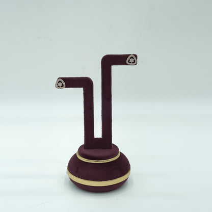 Heart CZ Stud Earrings