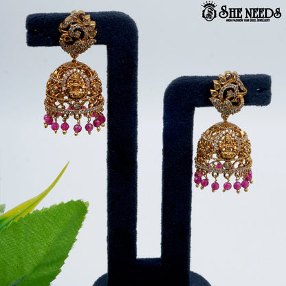 Gold Temple Jhumkas