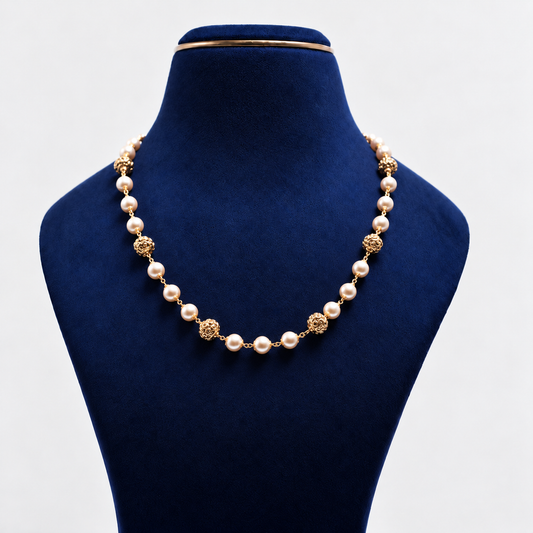 Golden Pearl Radiance Necklace