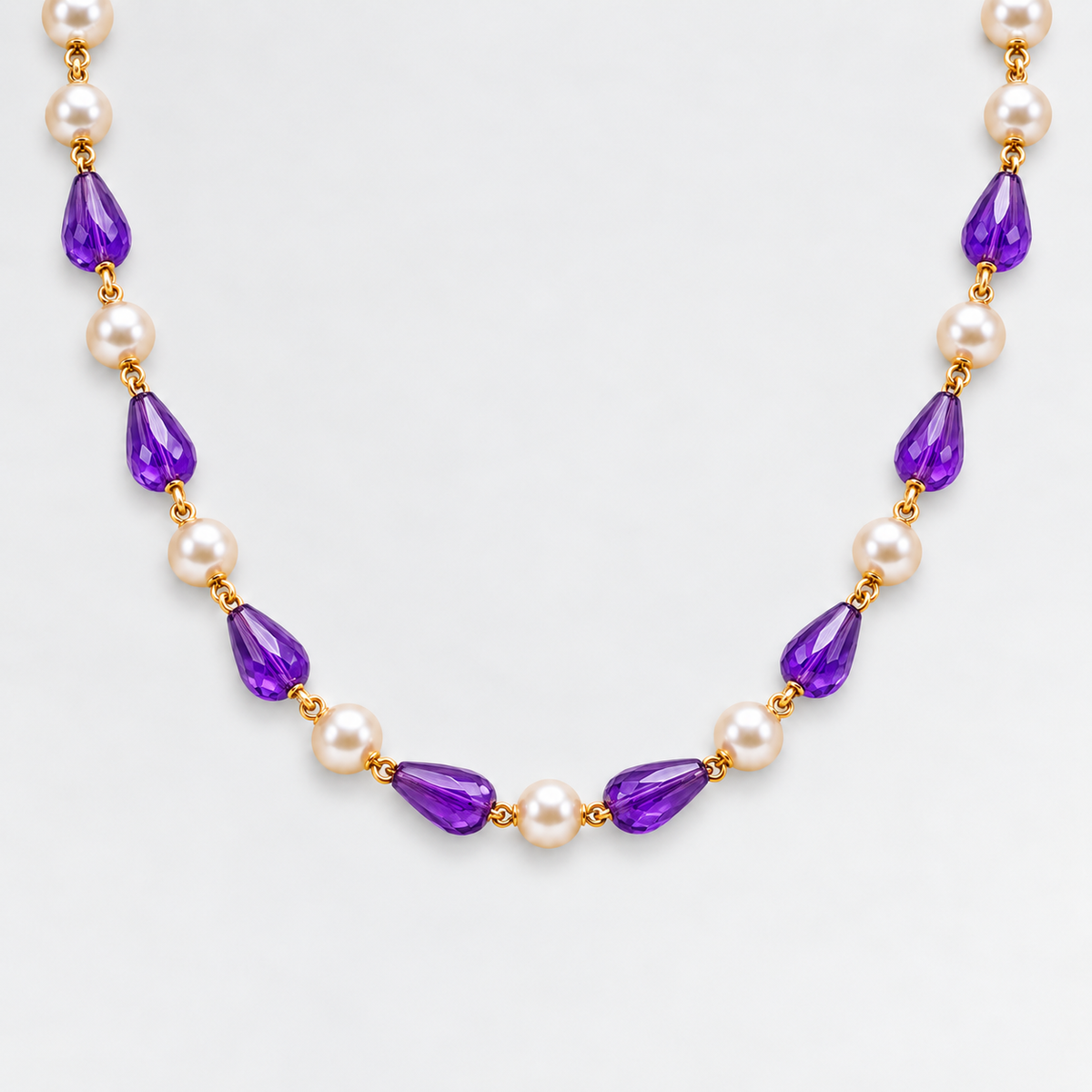 Amethyst Pearl Harmony Necklace