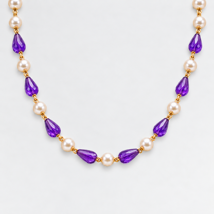 Amethyst Pearl Harmony Necklace