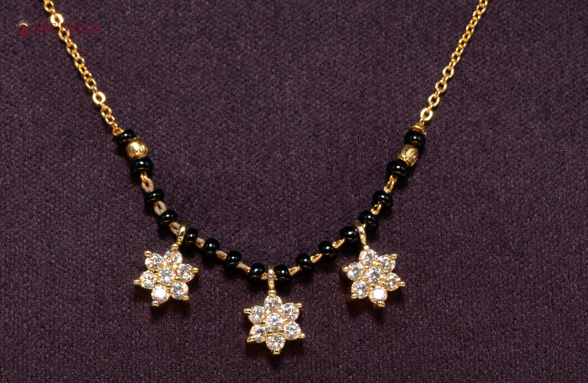 Anvitha Floral American Diamond Mangalsutra
