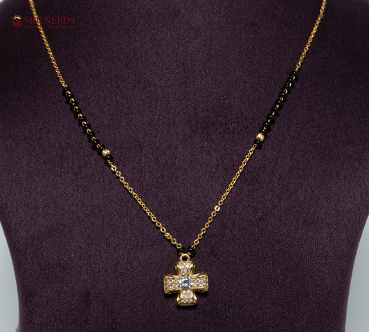 Astera Cross American Diamond Mangalsutra