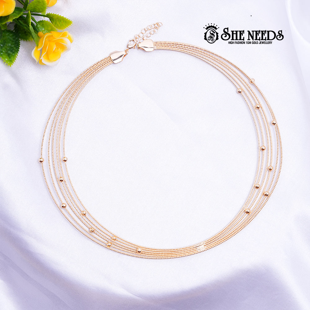 Hasli Multi Layer Chain Necklace for Women