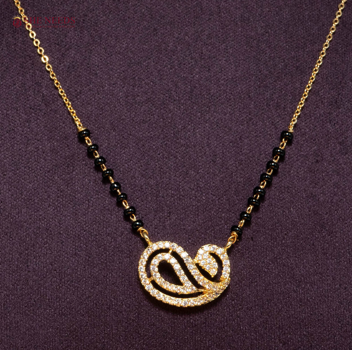 Infinity American Diamond Mangalsutra Necklace