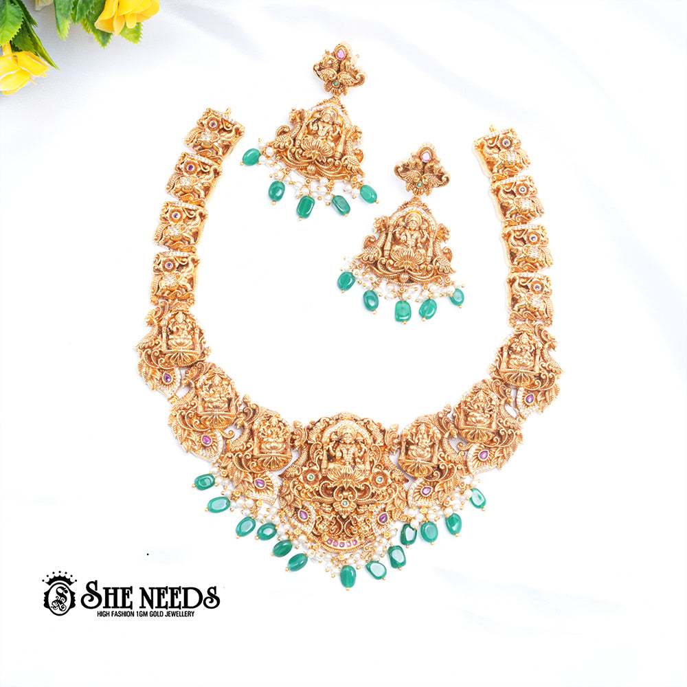 Lakshmi Temple Necklace Set