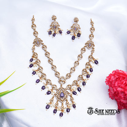 Violet Drop Necklace Set