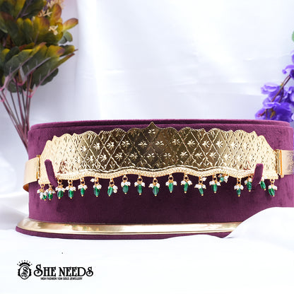 Gold Floral Waist Belt