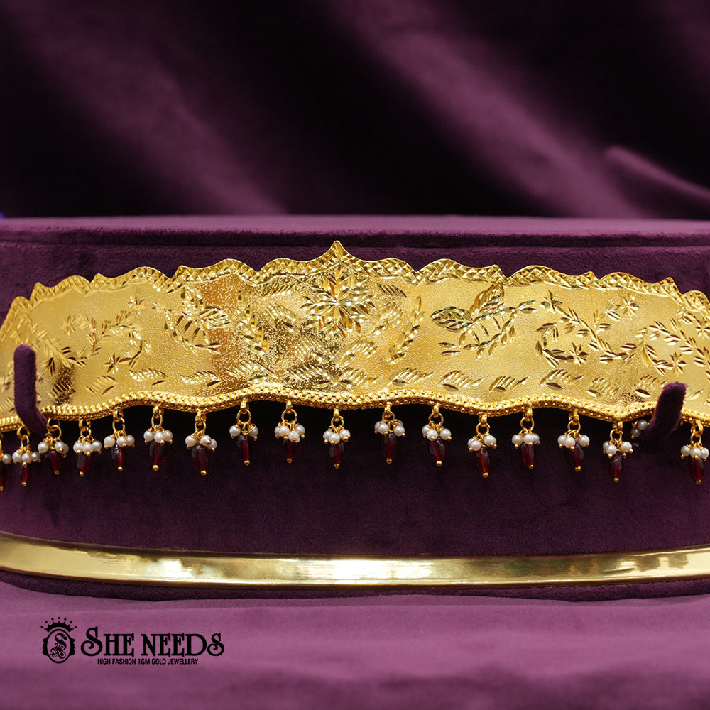 Vaddanam with Ruby Drops