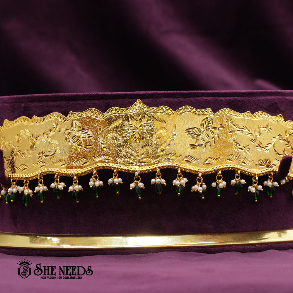 Vaddanam with Ruby Drops