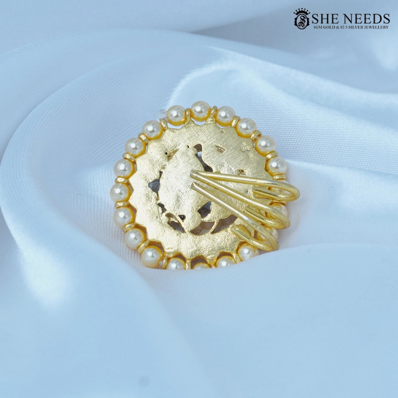 Suryudu Chandrudu Purple Kundan Pearl Hair Clip