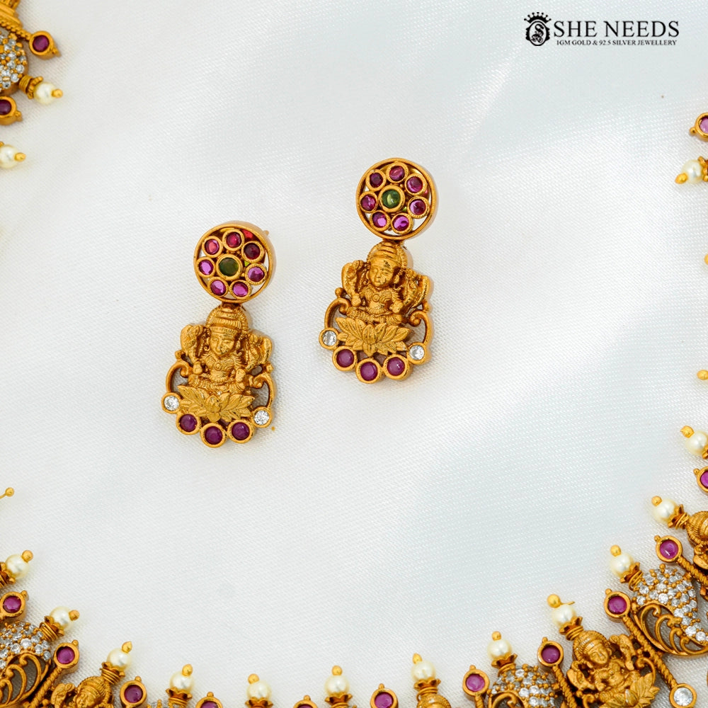 Traditional Lakshmi Bottu Mala Necklace