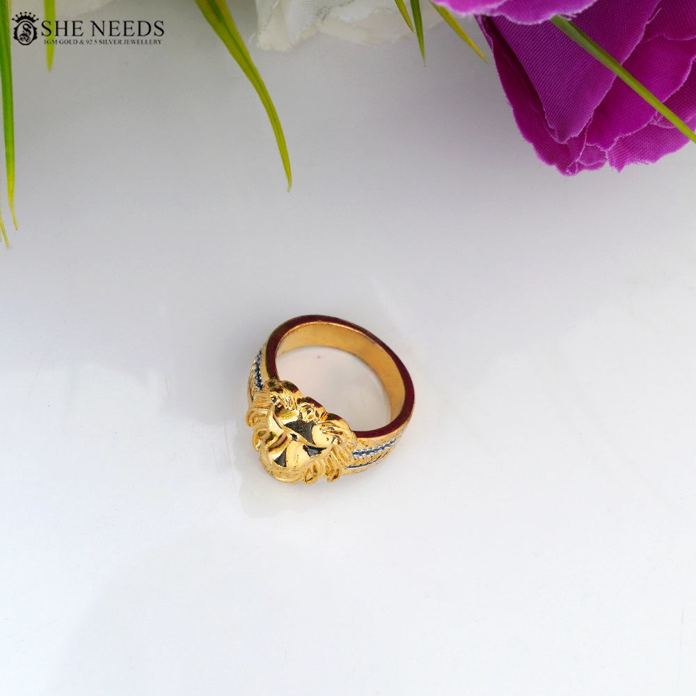Royal Men’s Lion Face Golden Ring