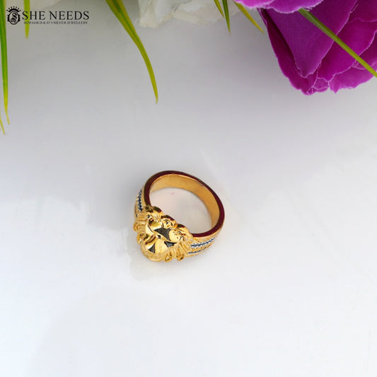 Royal Men’s Lion Face Golden Ring