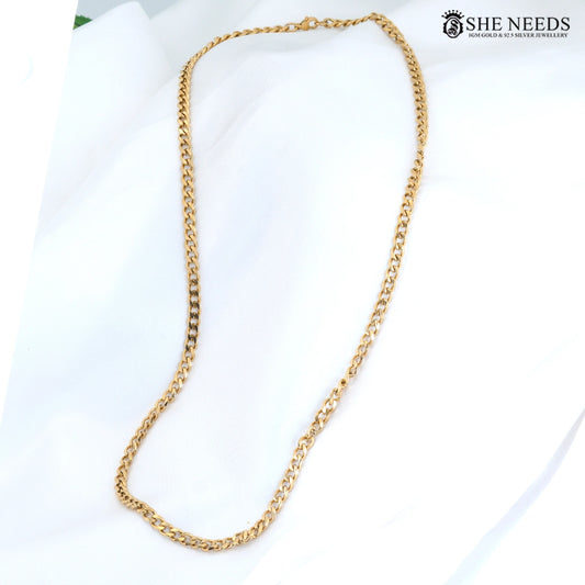 Men’s Gold Curb Chain Necklace