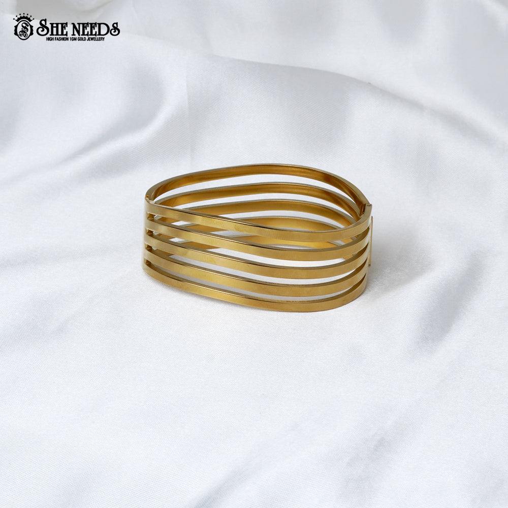 Minimal Gold Tone Multi-Layer Bracelet