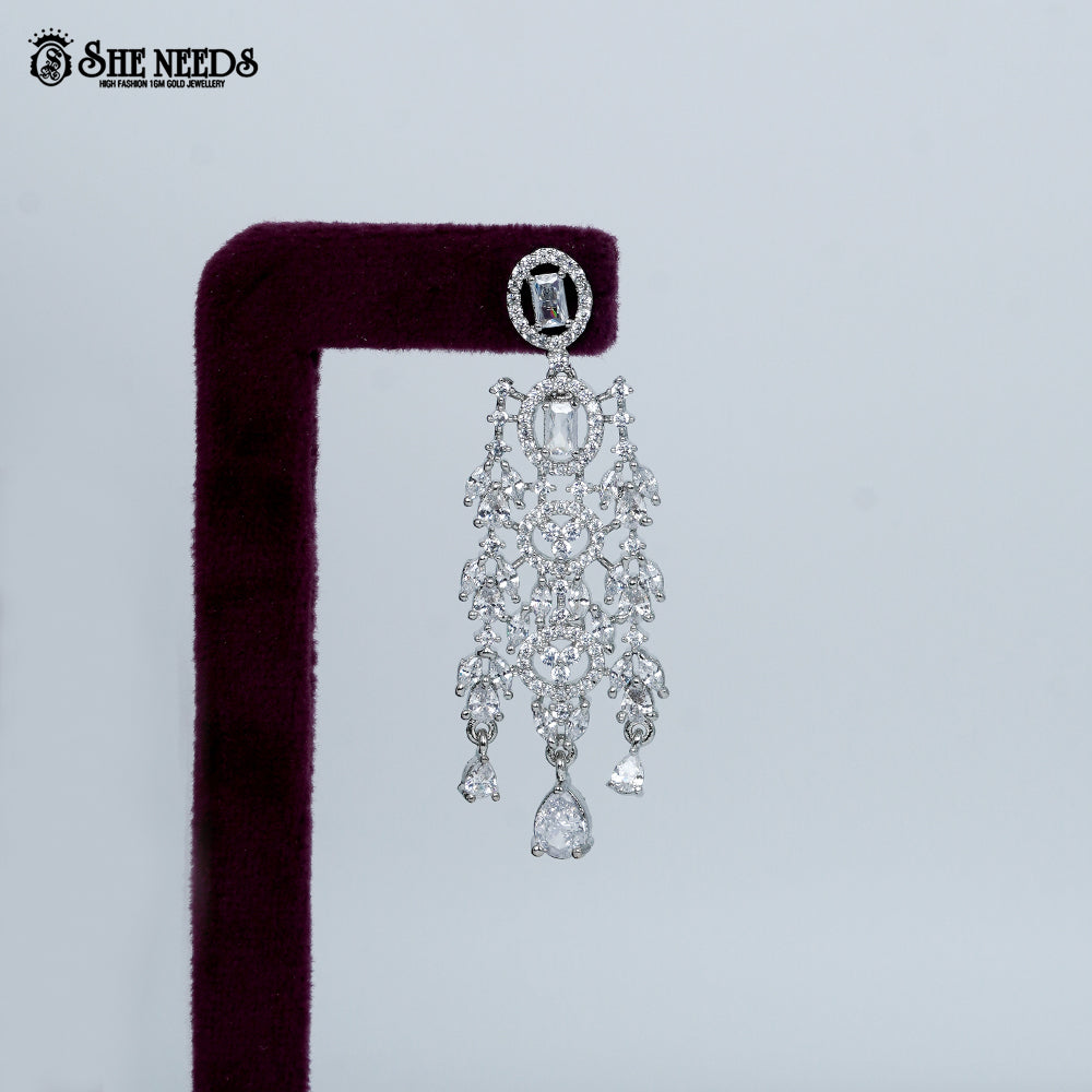 Imperial Oval Filigree Rhodium Silver Necklace