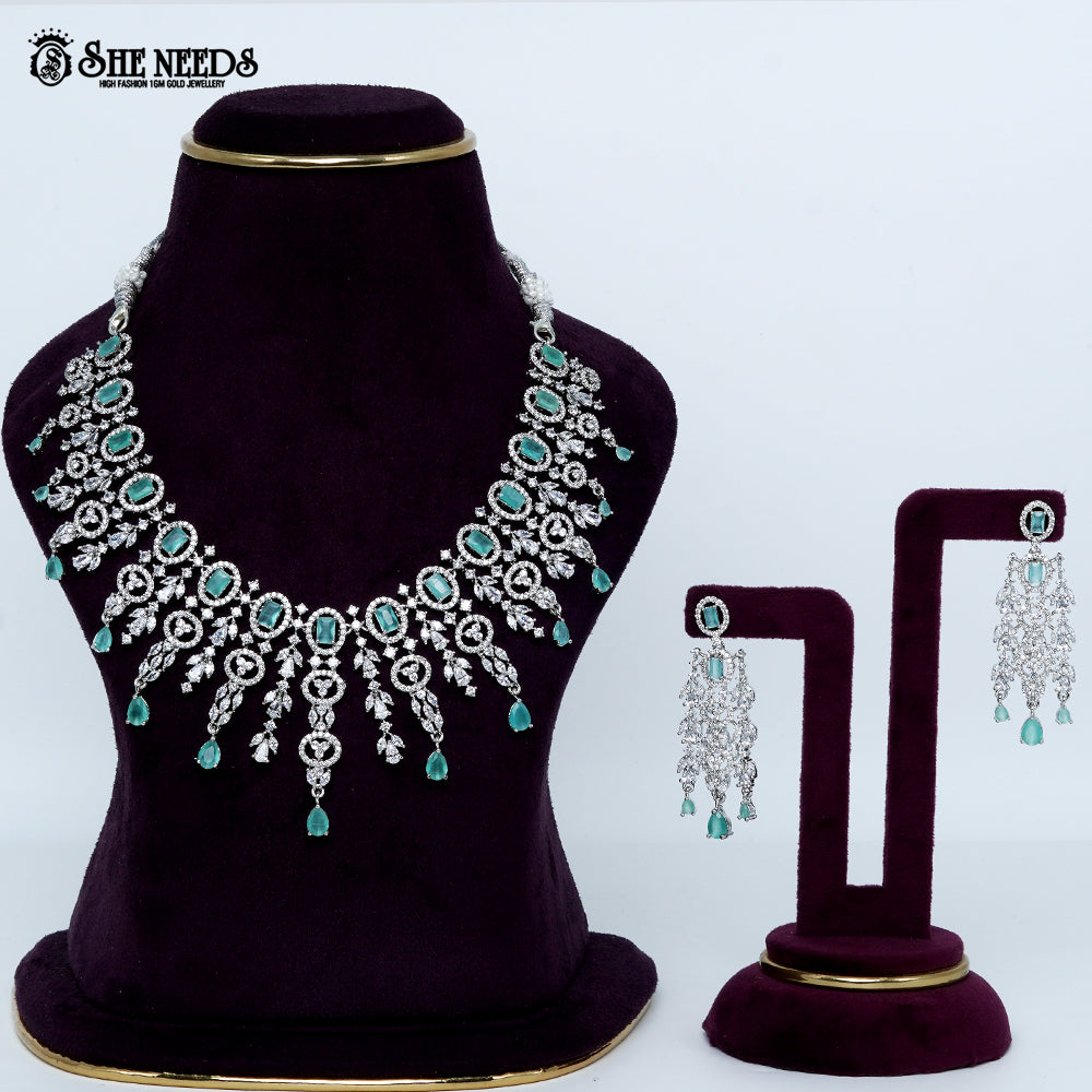 Imperial Oval Filigree Rhodium Silver Necklace