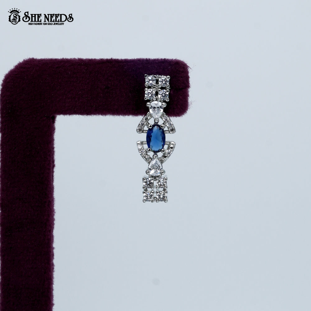 Elegant Oval Link Rhodium Silver Necklace