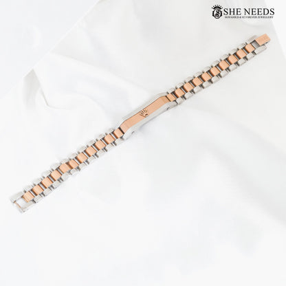 Men’s dual-tone stainless steel bracelet for men – She Needs Jewellery