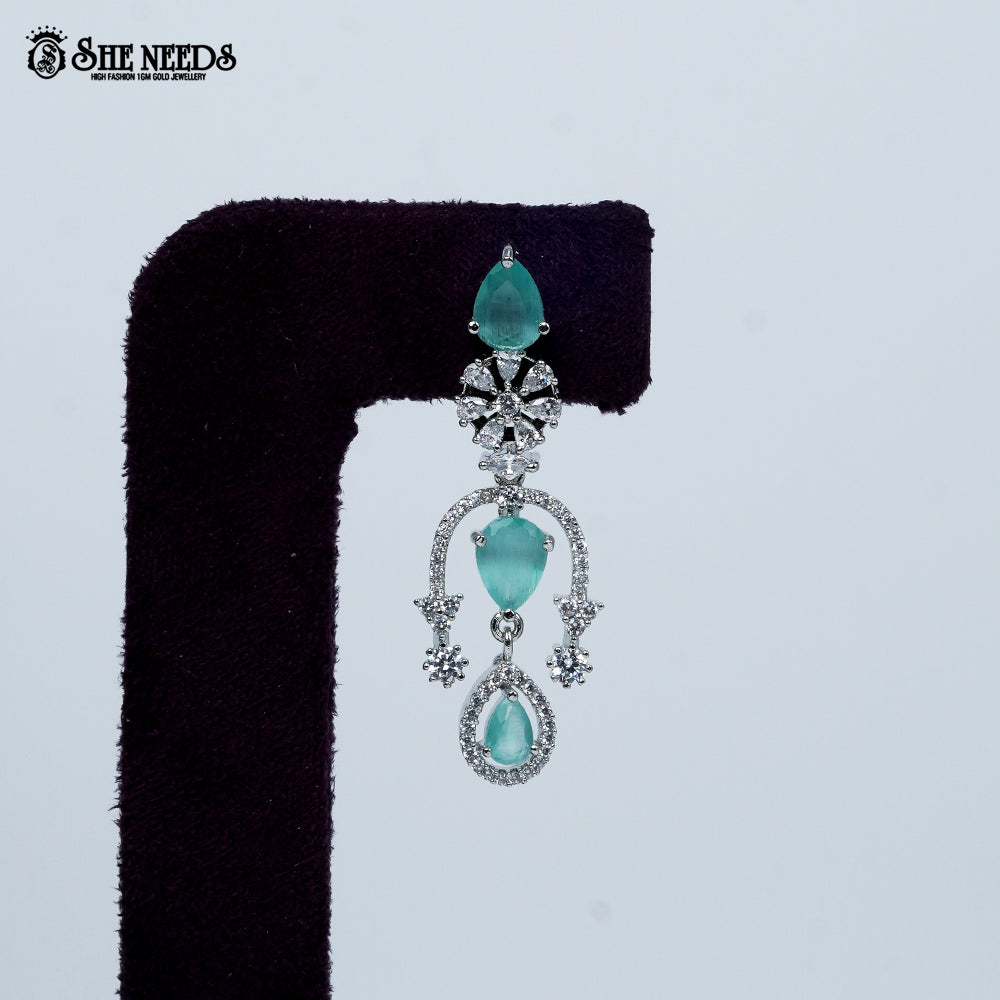 Celestial Blossom Vine Rhodium Silver Necklace
