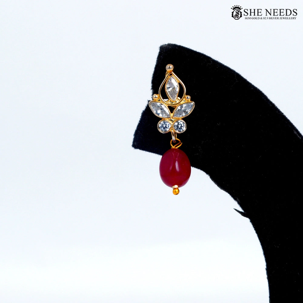 Gold-Plated Interchangeable Drop Earrings