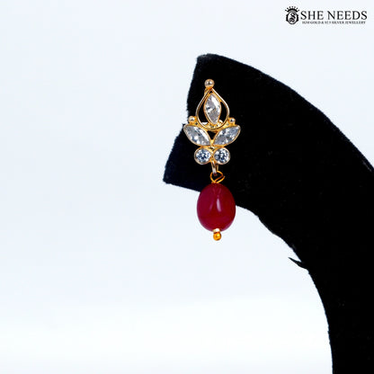 Gold-Plated Interchangeable Drop Earrings