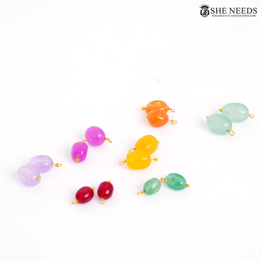 Gold-Plated Interchangeable Drop Earrings