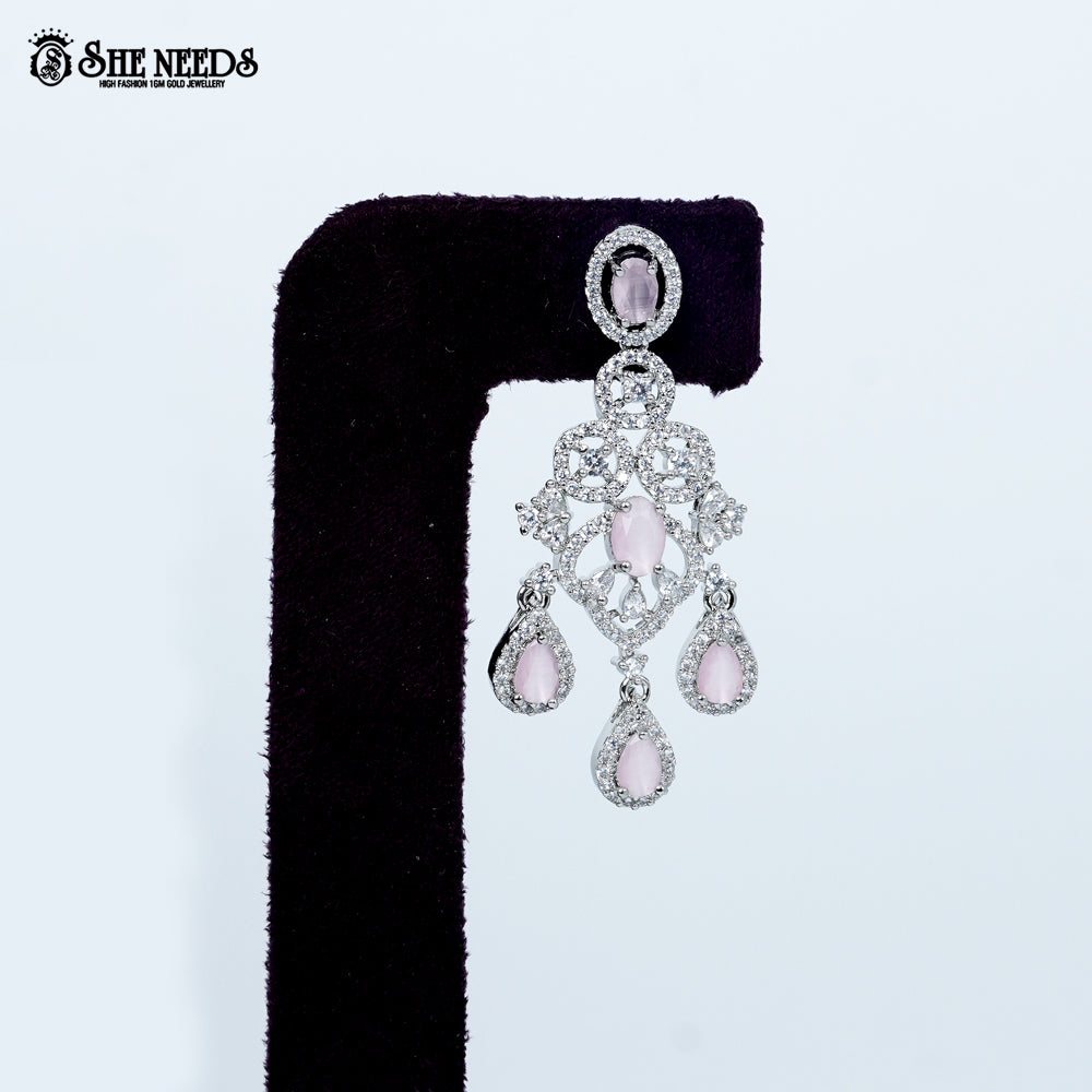 Regal circle weave rhodium silver necklace with layered statement design